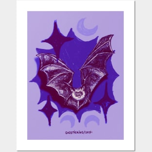 batsy batsy | lavender sky version Posters and Art